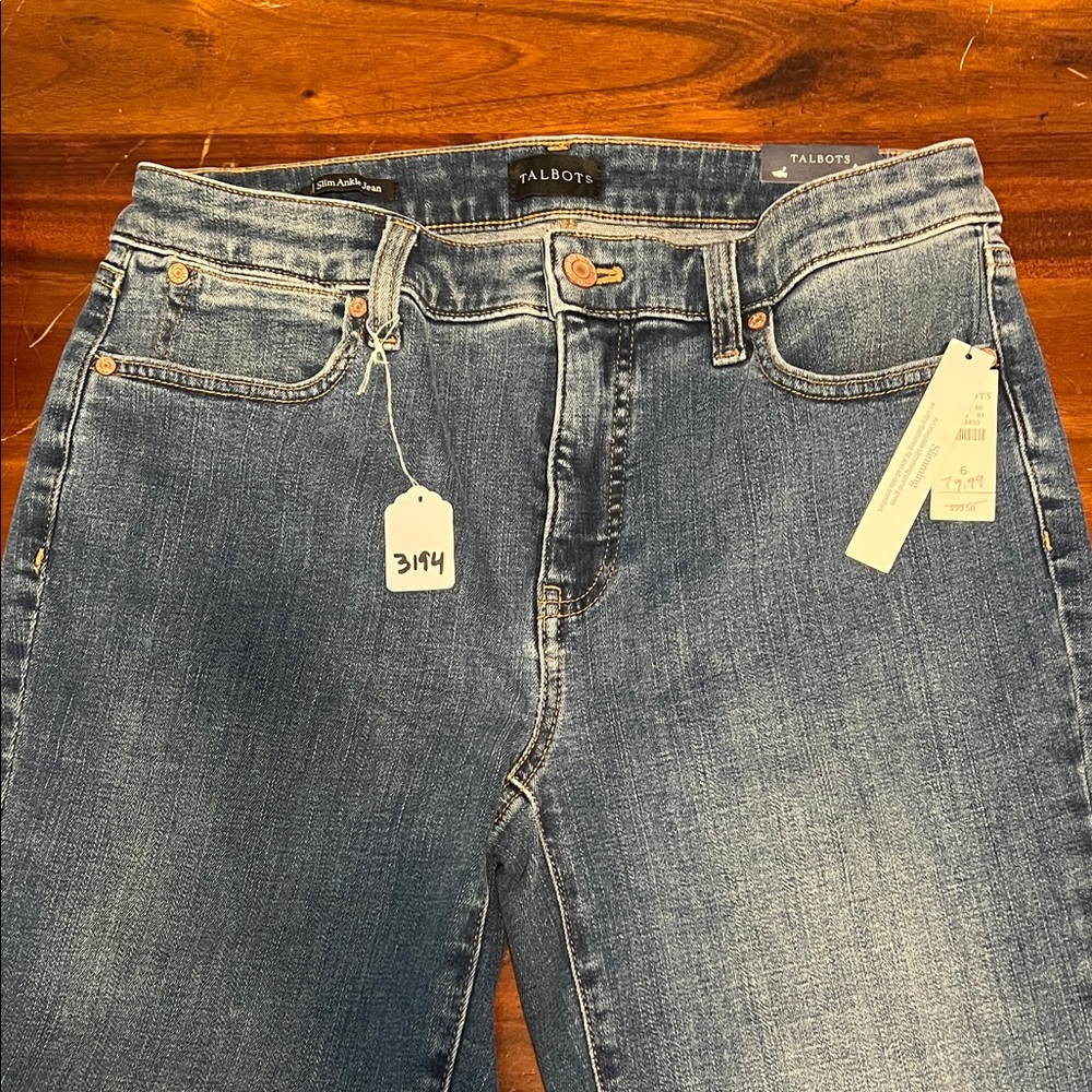 Talbots Women's Mid Blue Slim Fit Jeans